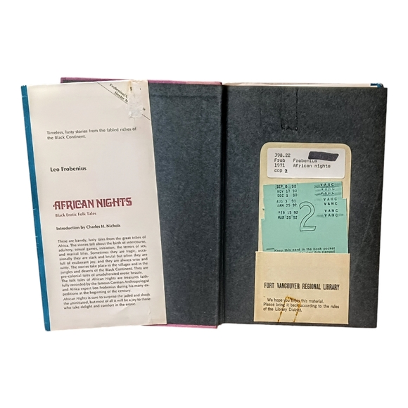 African Nights Black Erotic Folk Tales By Leo Frobenius Rare Hardcover Book HTF - Picture 2 of 8